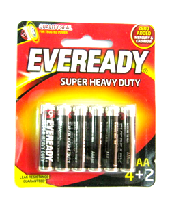 Eveready 1212-BP6; Pin AAA 1.5v Eveready 1212-BP6 (Vỉ 6viên)